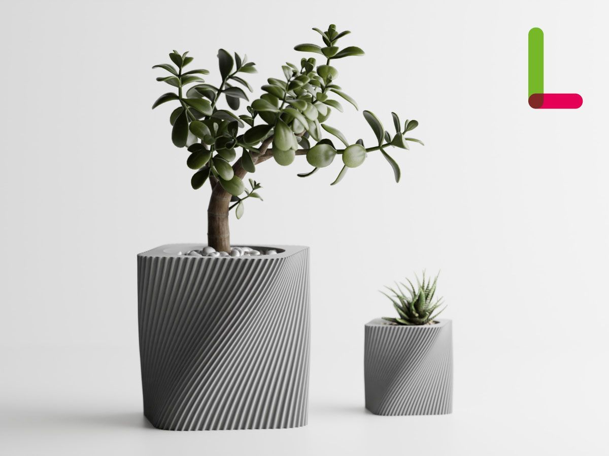 テラニアスバルーン セメント風で高見えする植木鉢 アンティーク