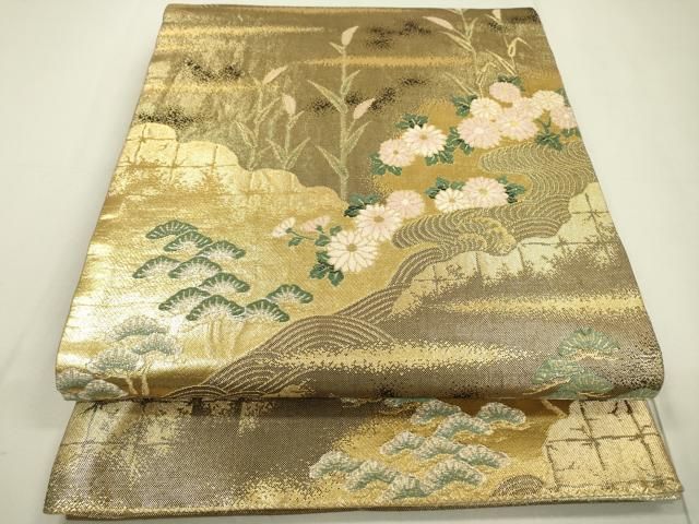 ZF-1089 袋帯 華紋 花唐草 オーロラ箔 逸品 六通 正絹 ZF-1089 袋帯 華紋 花唐草 オーロラ箔 逸品 六通 正絹 - メルカリ