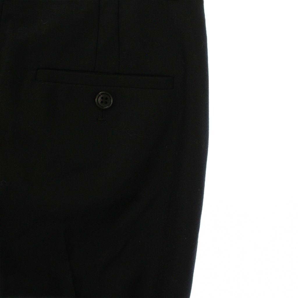 セオリー Theory 24AW sleek flannel hm taper pant wj スラックスパンツ ジップフライ ストレッチ 無地 ウール 00 黒 ブラック 01-4306410 BB DECORATOM_COM_BR