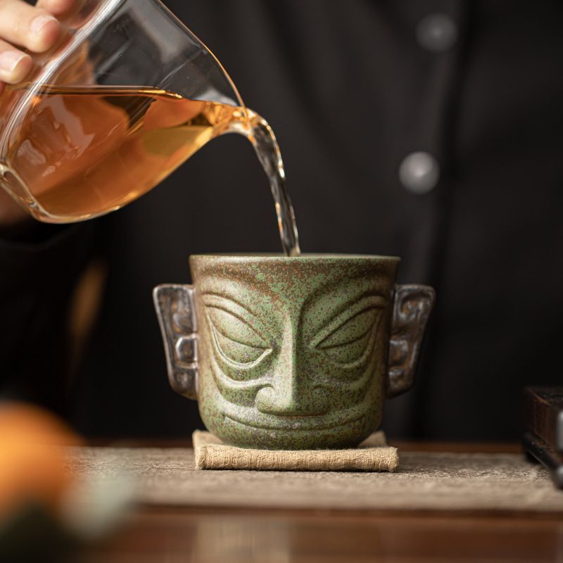 茶器 窯変 青野主人杯 茶飲み 粗陶 陶器 茶道具 復古 お茶
