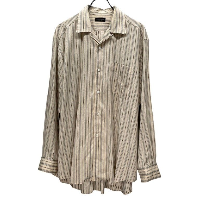 COMME des GARCONS HOMME PLUS 80s シルクストライプオープンカラー