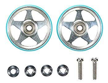 【】【非常に良い】タミヤ ミニ四駆特別企画商品 19mmプラリング付 アルミベアリングローラー 5本スポーク ライトブルー 95397 wgteh8f