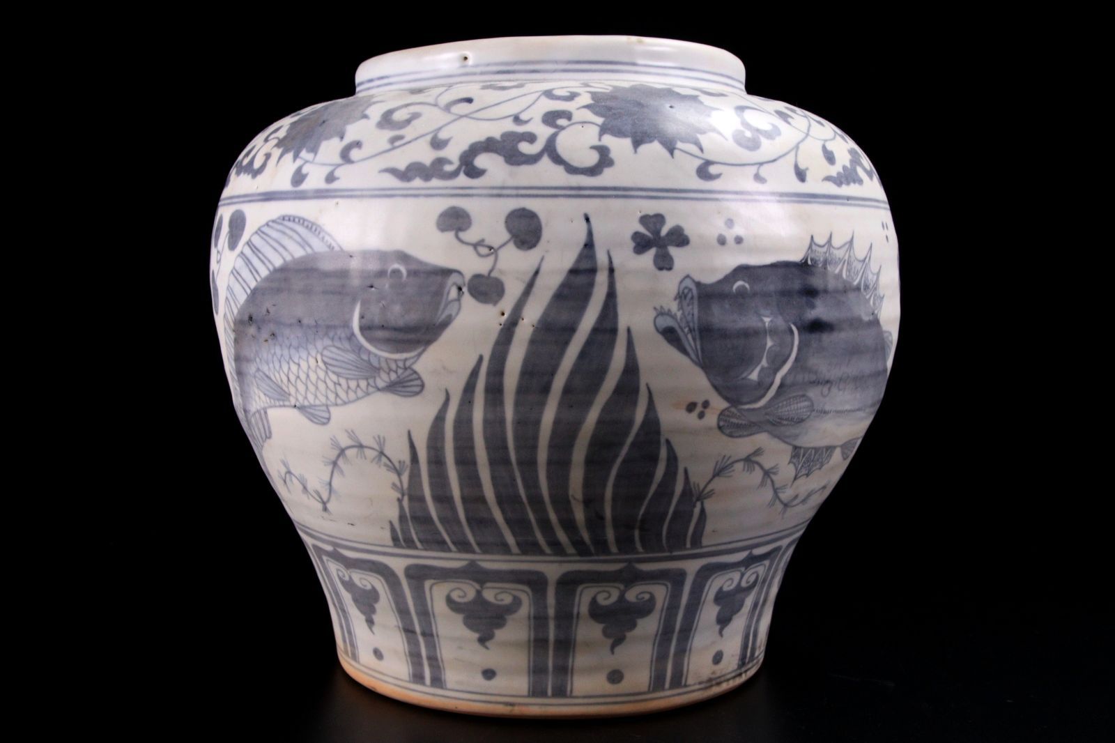 中国美術 唐三彩 貼花紋 丸壷 φ30cm(LC240) 中国美術 唐三彩 貼花紋 丸壷 φ30cm(LC240)