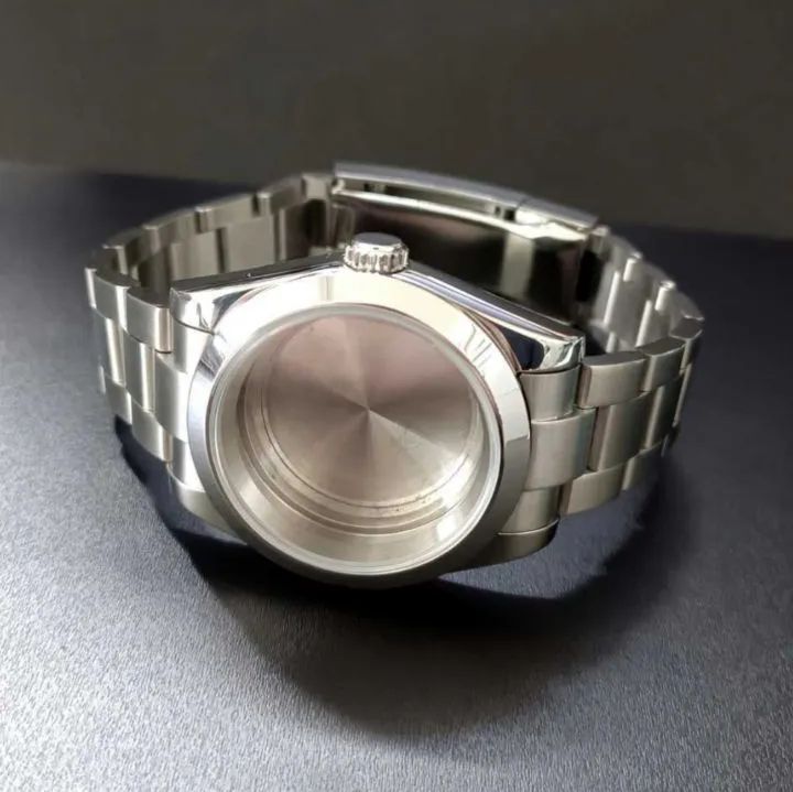 39mm 腕時計 ケース ブレスレット プレーンベゼル ノンデイト【対応 
