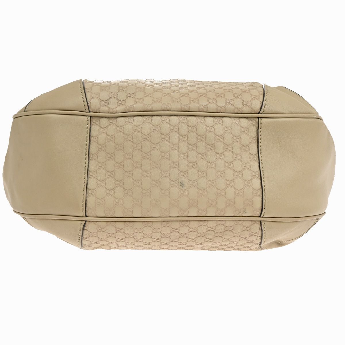 GUCCI グッチ ショルダーバッグ マイクロGG ベージュレザー