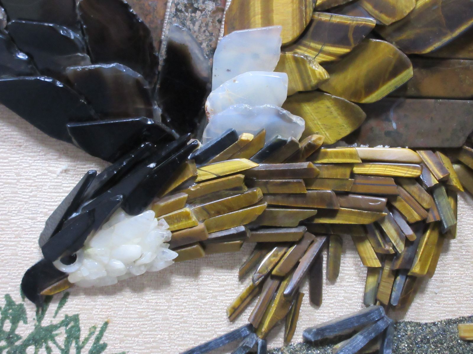 鉱石造 鉱石画 鉱石 鷹絵 縁起額 額縁 - メルカリ