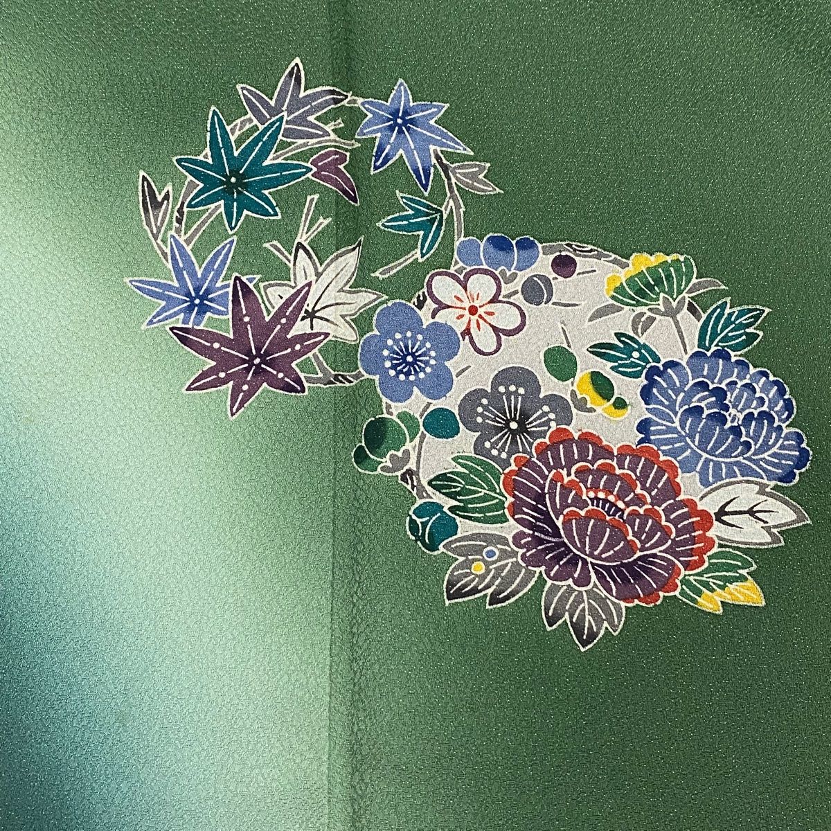 バイセル 着物 美品 名品 付下げ 薄緑 雪輪 花丸文 花びら 金糸 袋帯セット 正絹 159cm Mサイズ ☆☆☆☆ 訪問着 身丈157.5cm 裄丈63.5cm S 袷 雪輪 秋草 螺鈿 金銀彩 薄ピンク