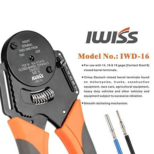 DTコネクタ対応 IWD-16 アイウィス(IWISS) 4インデント 圧着ペンチ