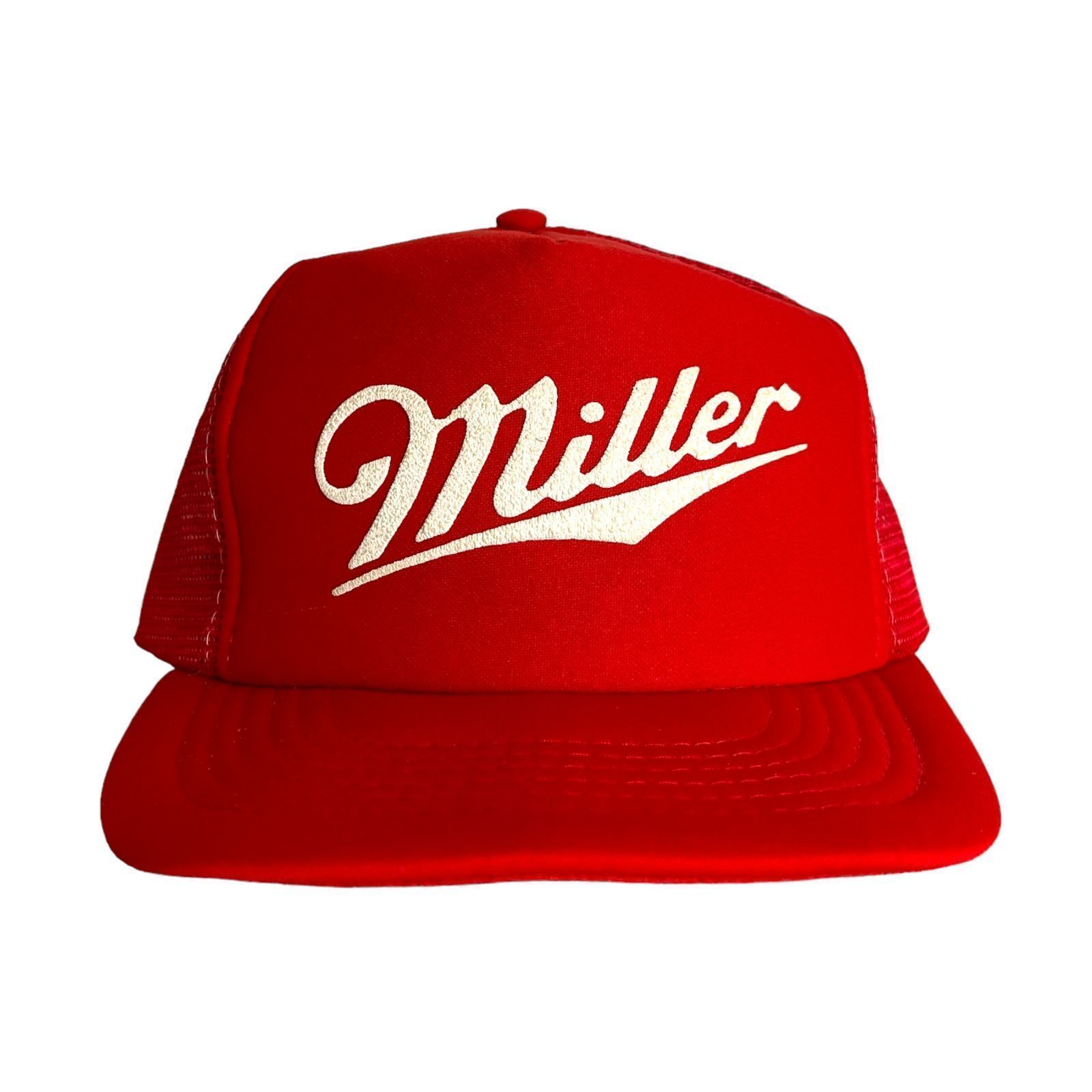 USA製　Miller　ミラー　ビール　ビンテージ　メッシュ　ラバープリント USA製 Miller ミラー ビール ビンテージ メッシュ ラバープリント