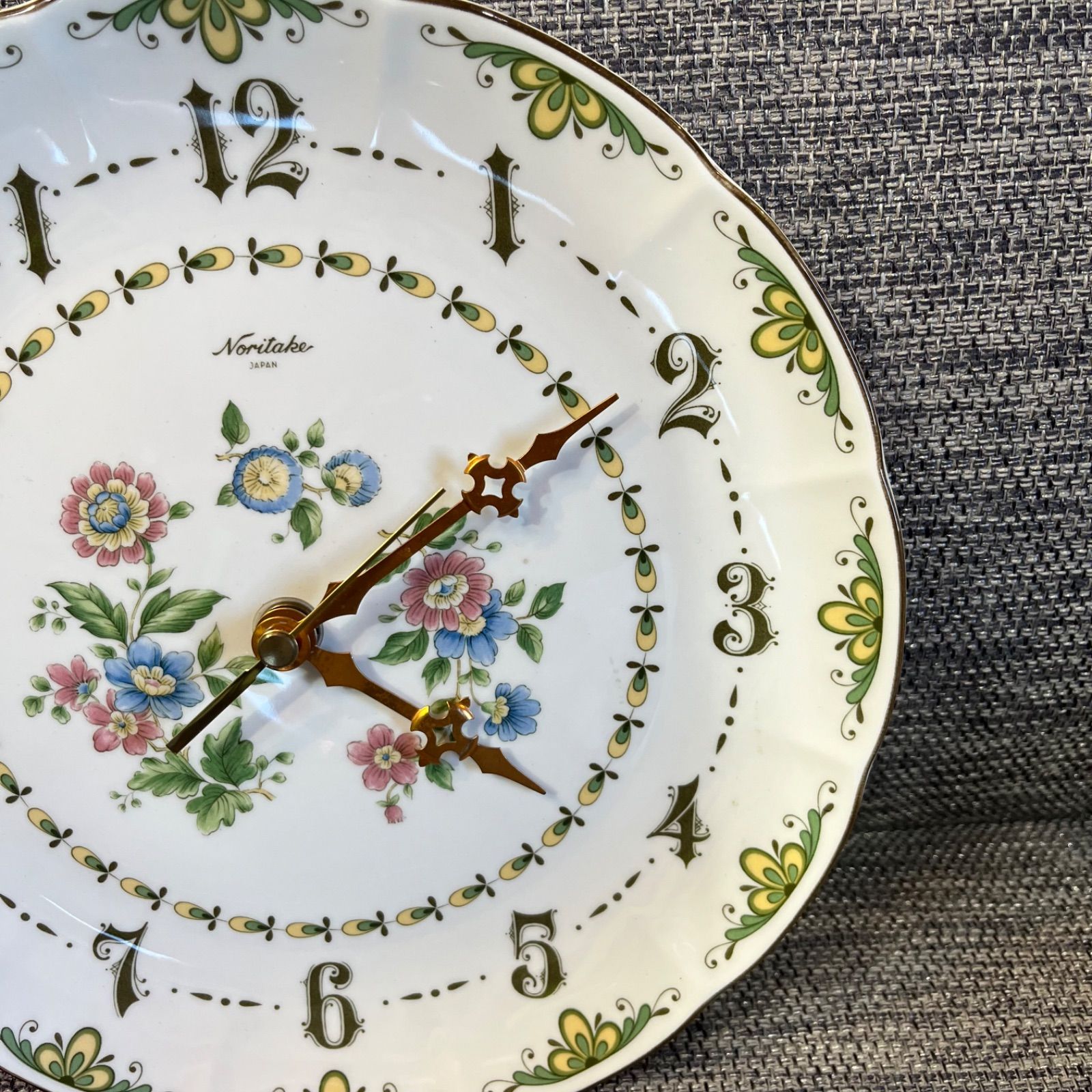 Noritake ノリタケ 皿時計 壁掛け時計 昭和レトロ 掛け時計