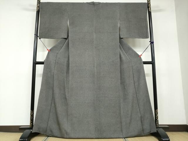 平和屋着物○江戸小紋 飯島輝也 鮫小紋柄 黒地 正絹 逸品 DAAY5057ud