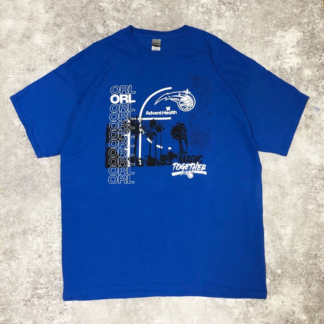 NBA オーランド・マジック ロゴ 半袖 Tシャツ バスケ シンプル ブルー