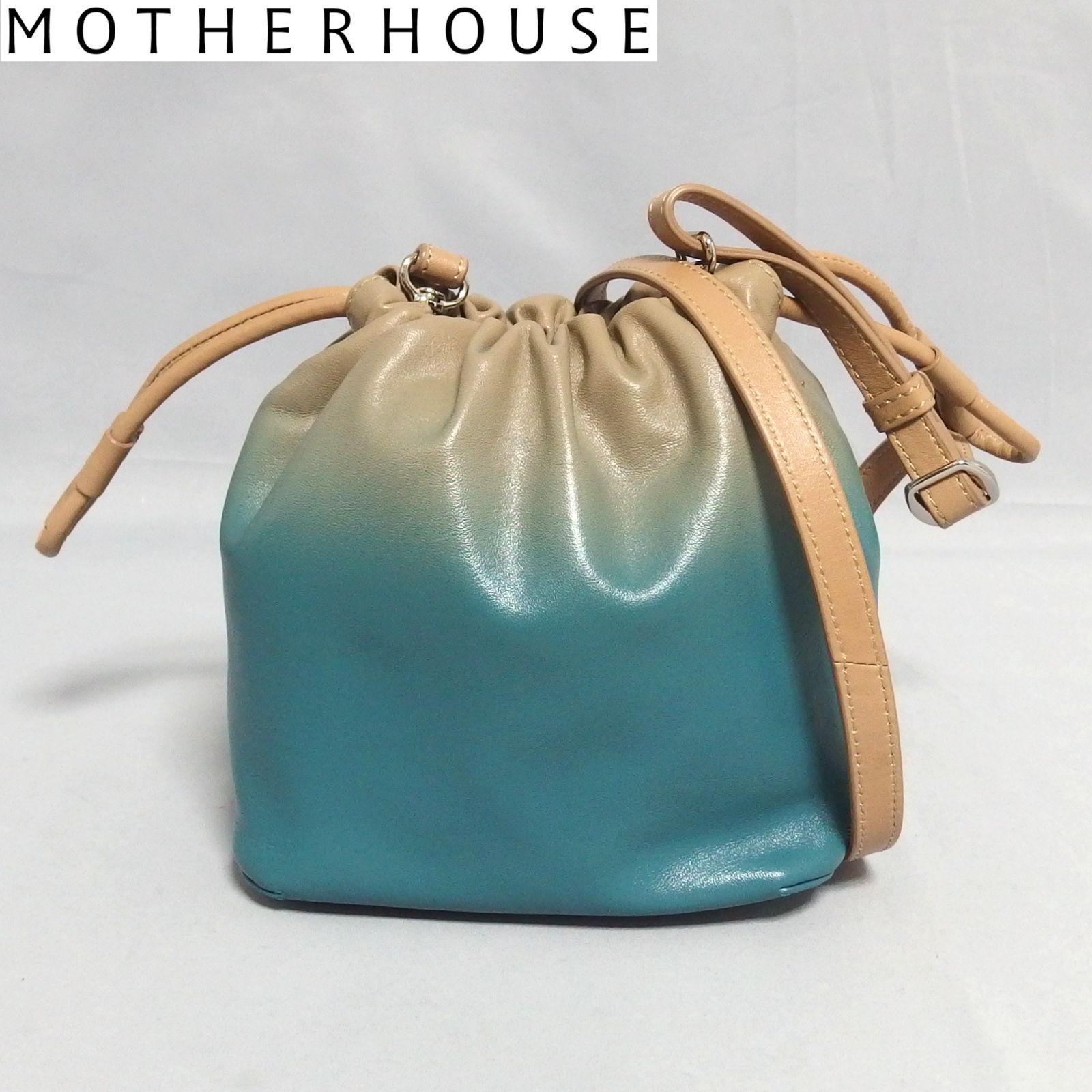 美品☆MOTHERHOUSE Drawstring Bag Sサイズ ペールオーシャン