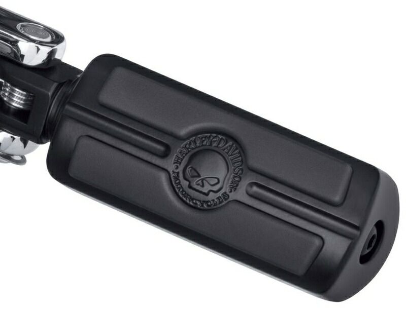 スカル フットペグ ブラック 2018年以降ソフテイルライダーポジション|ライダー用