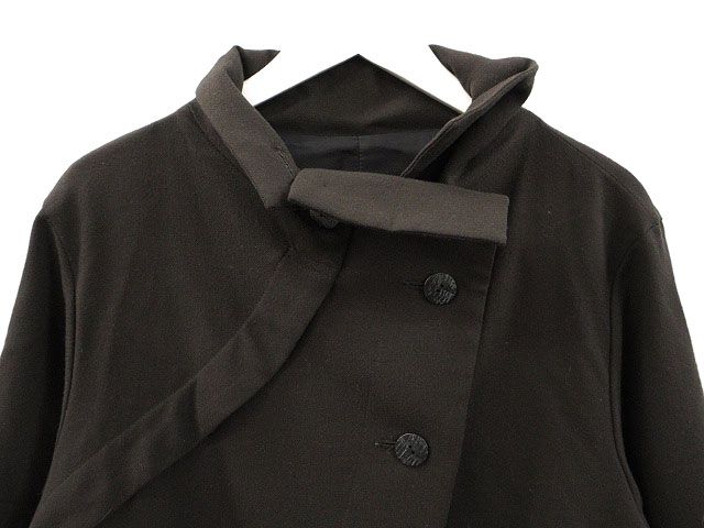 ジウ 慈雨 センソユニコ 変形 ジャケット ウール 40 ダーク