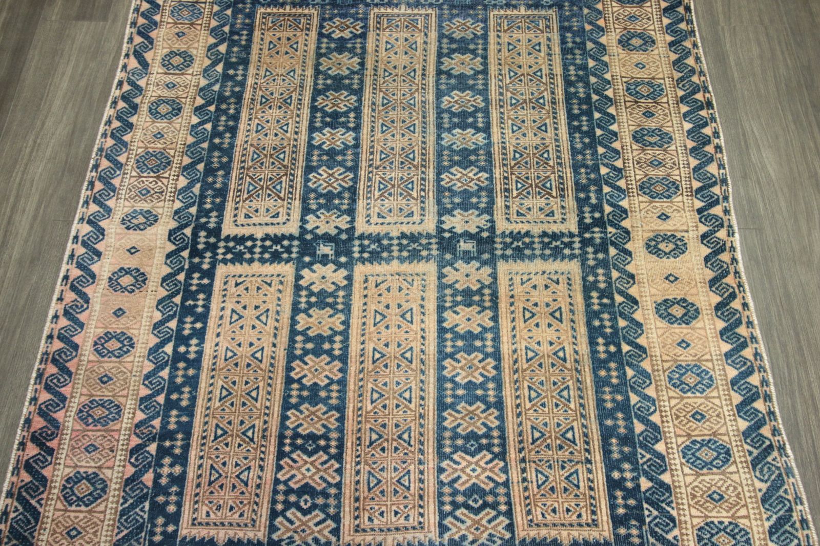 75x59cmトライバルラグ手織り絨毯ヴィンテージ ラグ floor tokyo