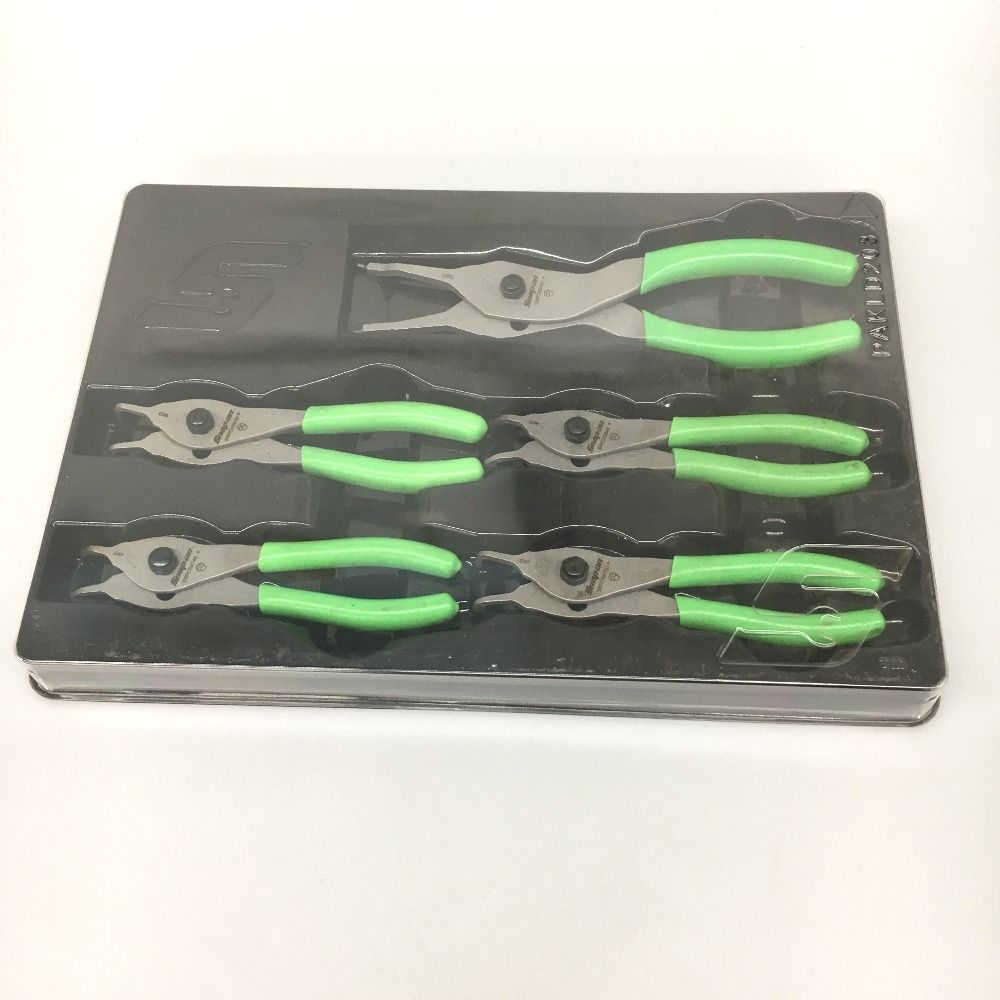 △△Snap-on スナップオン スナップリングプライヤー 5点セット SRPCR3845|SRPCR3890|SRPCR4745|SRPCR4790|SRPCR9000 グリーン