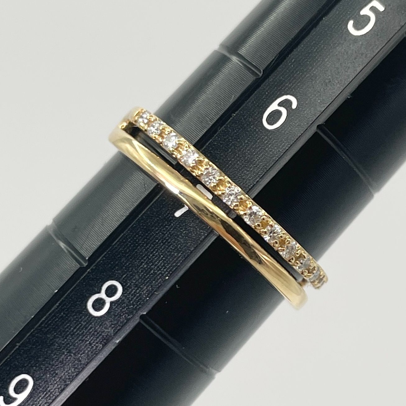 ヴァンドーム青山❤ハーフエタニティリング k18 現行品 AGVR9429__DI ハーフエタニティ ピンキーリング 0.18ct