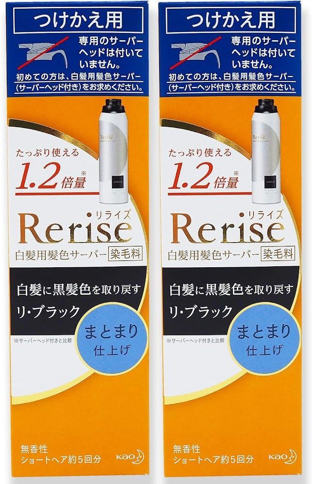 【開封済・未使用品】【2個】ブローネ リライズ 白髪用髪色サーバー リ・ブラック まとまり仕上げ つけかえ 190g R0311 0325ML006 0120240314102486
