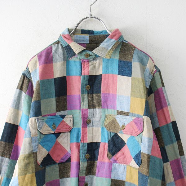 キャピタル　コットン　シャツ KAPITAL コットン シャンブレー シャツ 刺繍入り | ミスターポーター
