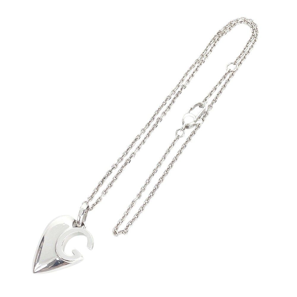 □美品□ グッチ ハート ネックレス アクセサリー シルバー SV