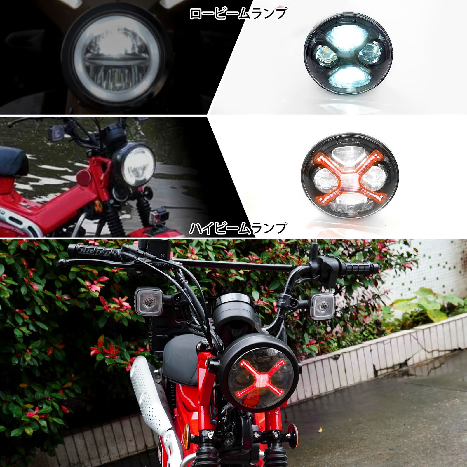 新品 Motikvans For ハンターカブ CT125 LED ヘッドライトランプ