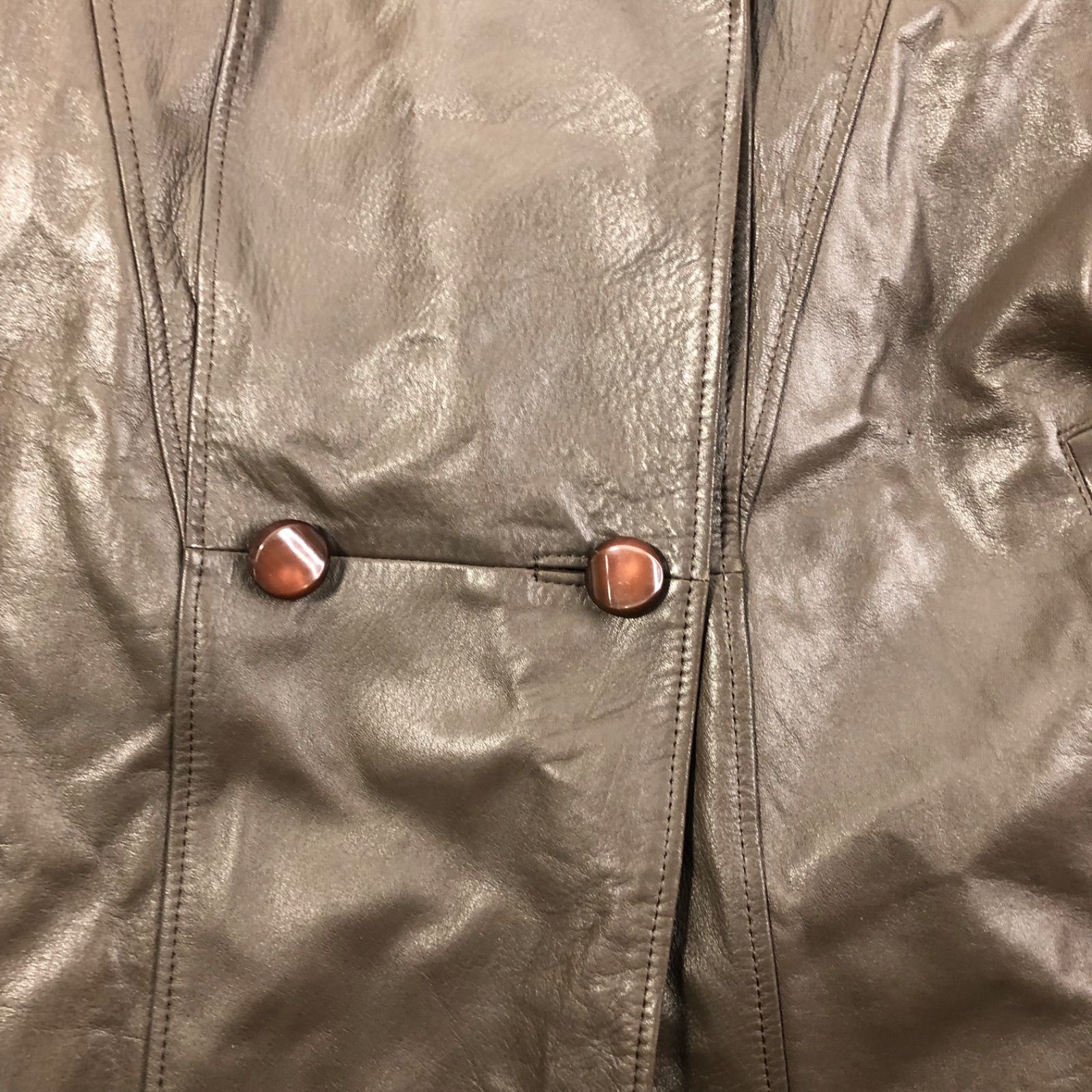 A1002-12-8 BNAP アウター ロングコート レザーコート メンズ 冬服 着丈88cm 身幅59cm