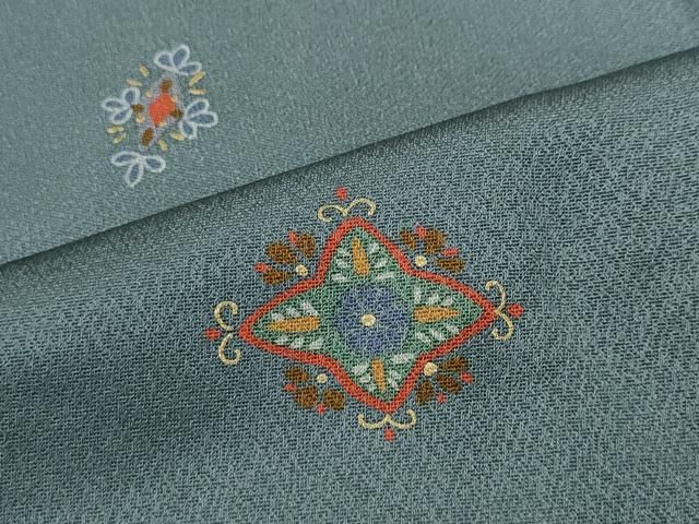 平和屋着物○上質な小紋 菱吉祥花文 正絹 逸品 CAAX4404ut - メルカリ