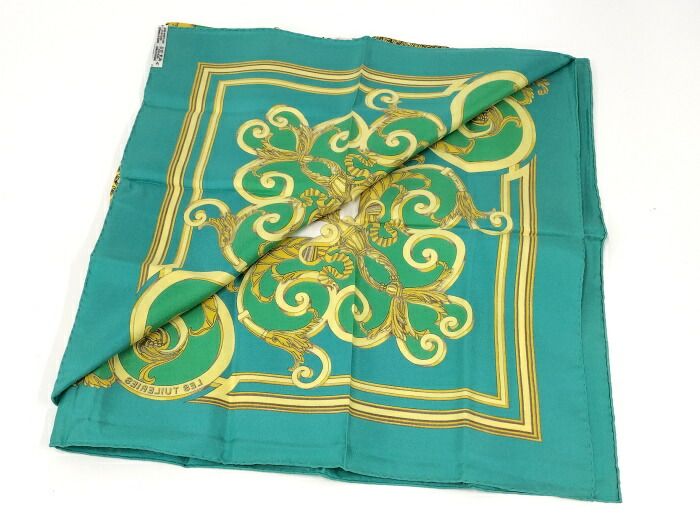 Hermes カレ90 大判スカーフ チュイルリー公園 LES TUILERIES シルク