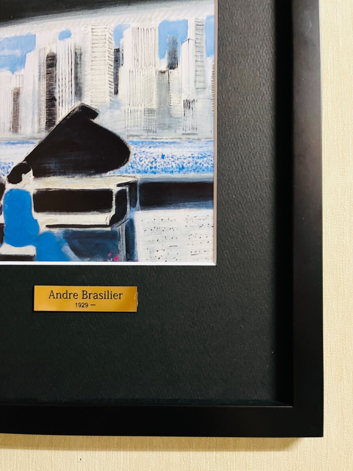 新品 アンドレ・ブラジリエ <ニューヨークのピアノ> 1987 絵画