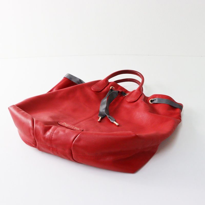 repetto 赤 レザー トートバッグ レペット repetto Arabesque アラベスク ソフトレザー トート