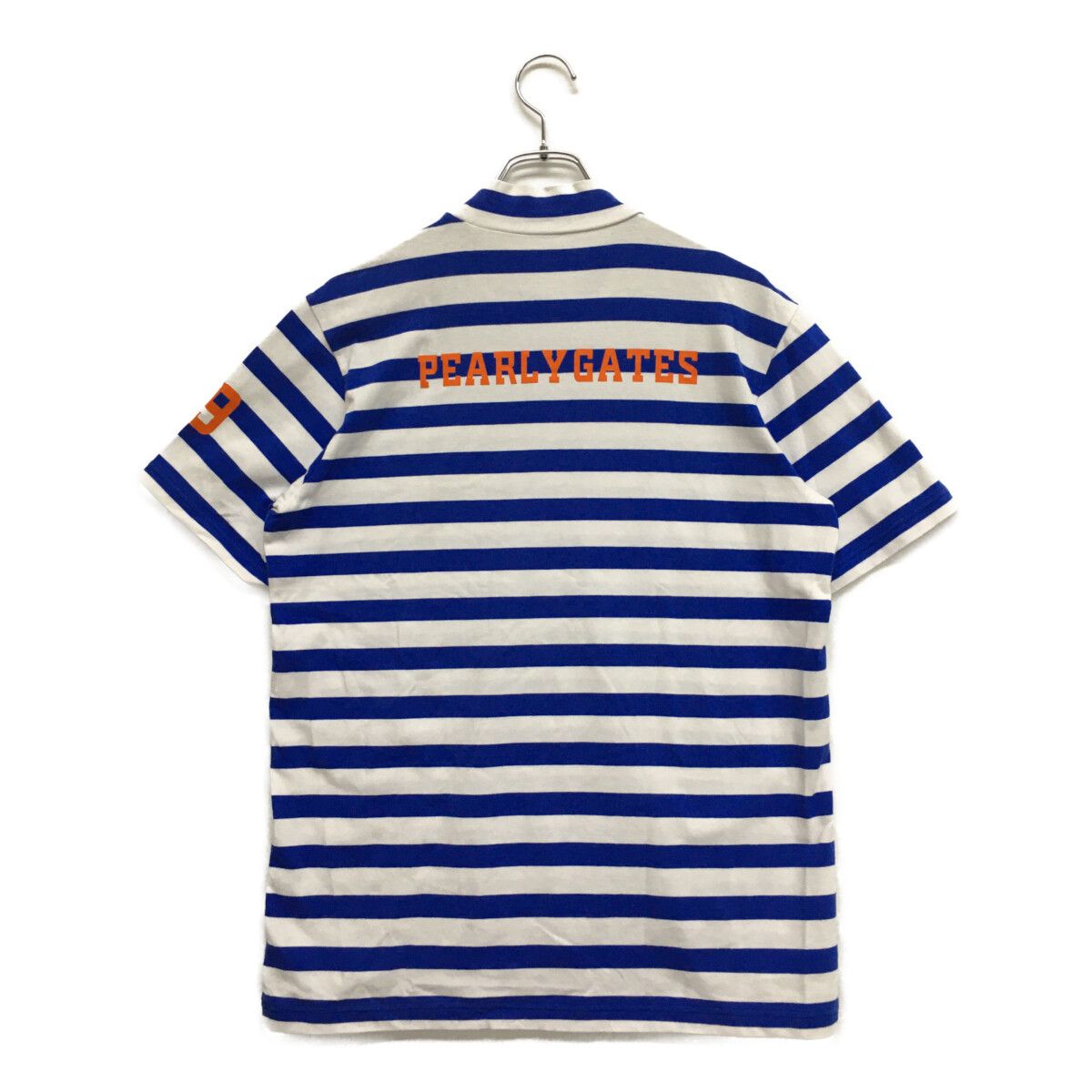 中古 メンズ パーリーゲイツ PEARLY GATES 半袖シャツ 6(LL) 青×白