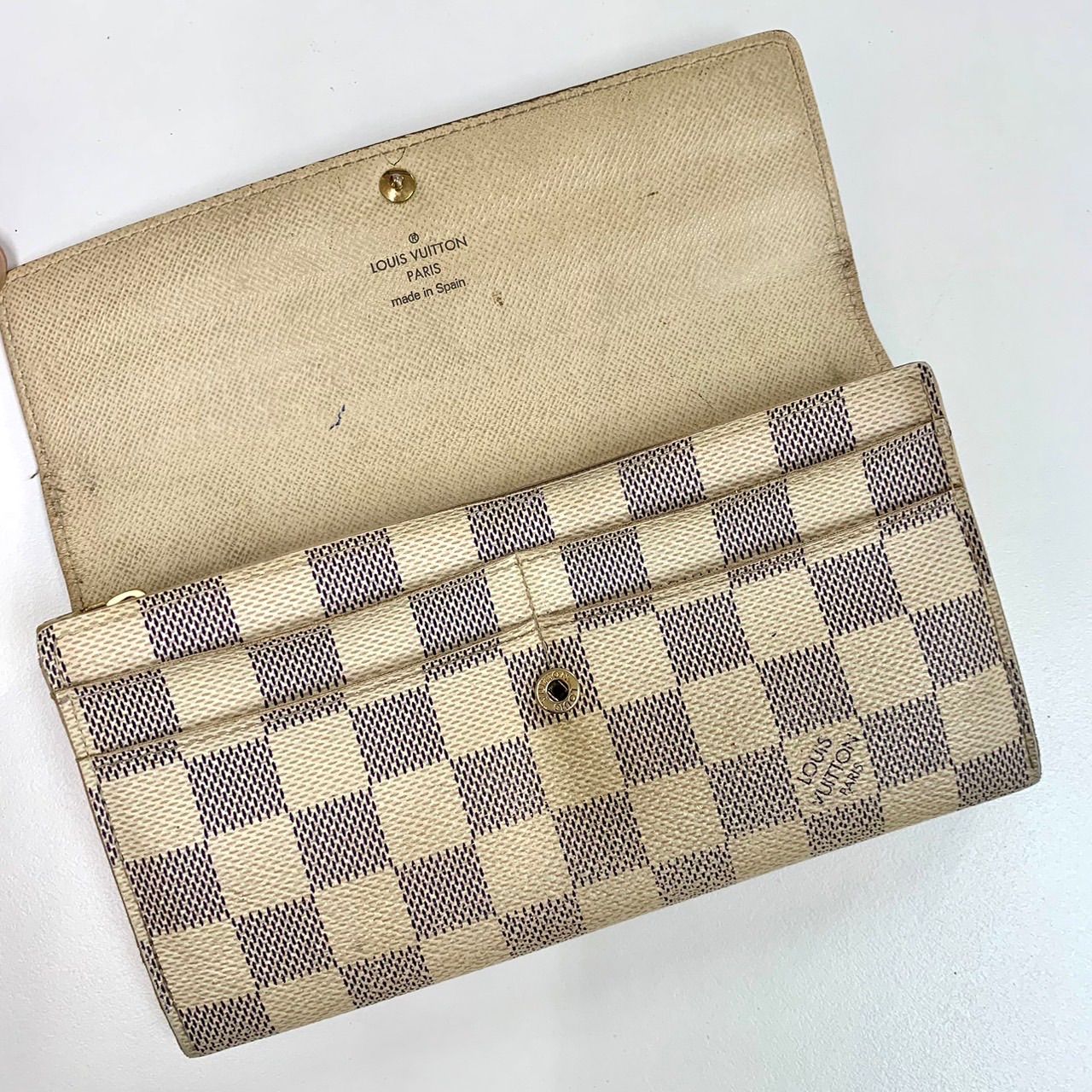 【超極美品】ルイヴィトン ダミエ アズール ポルトフォイユ サラ A355 LOUIS VUITTON⭐️ルイヴィトン】 ダミエアズール