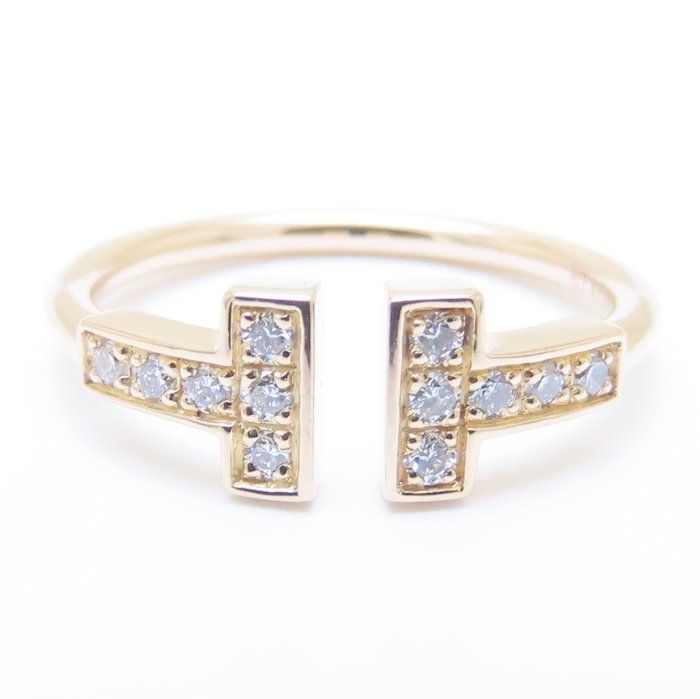 TIFFANY&Co. ティファニー Tワイヤー リング 指輪 ダイヤモンド 9号  