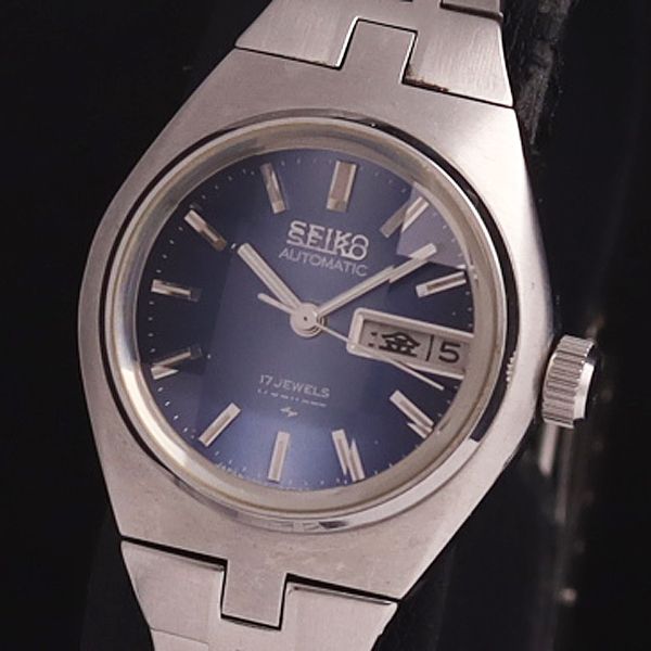 SEIKO 5 2206-0240 自動巻 青文字盤 レディース腕時計 ジャンク - メルカリ