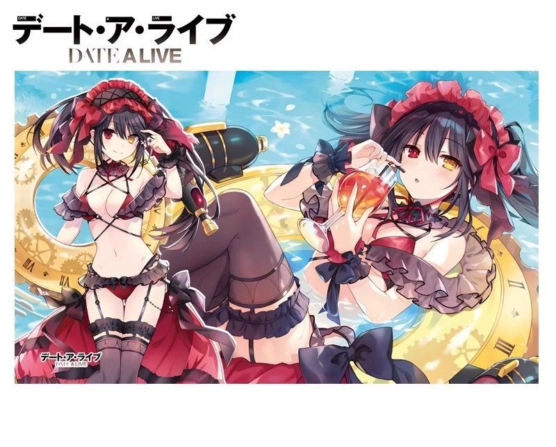 時崎狂三 ラバーマット 水着 デート・ア・ライブ 60x34cm-日本の
