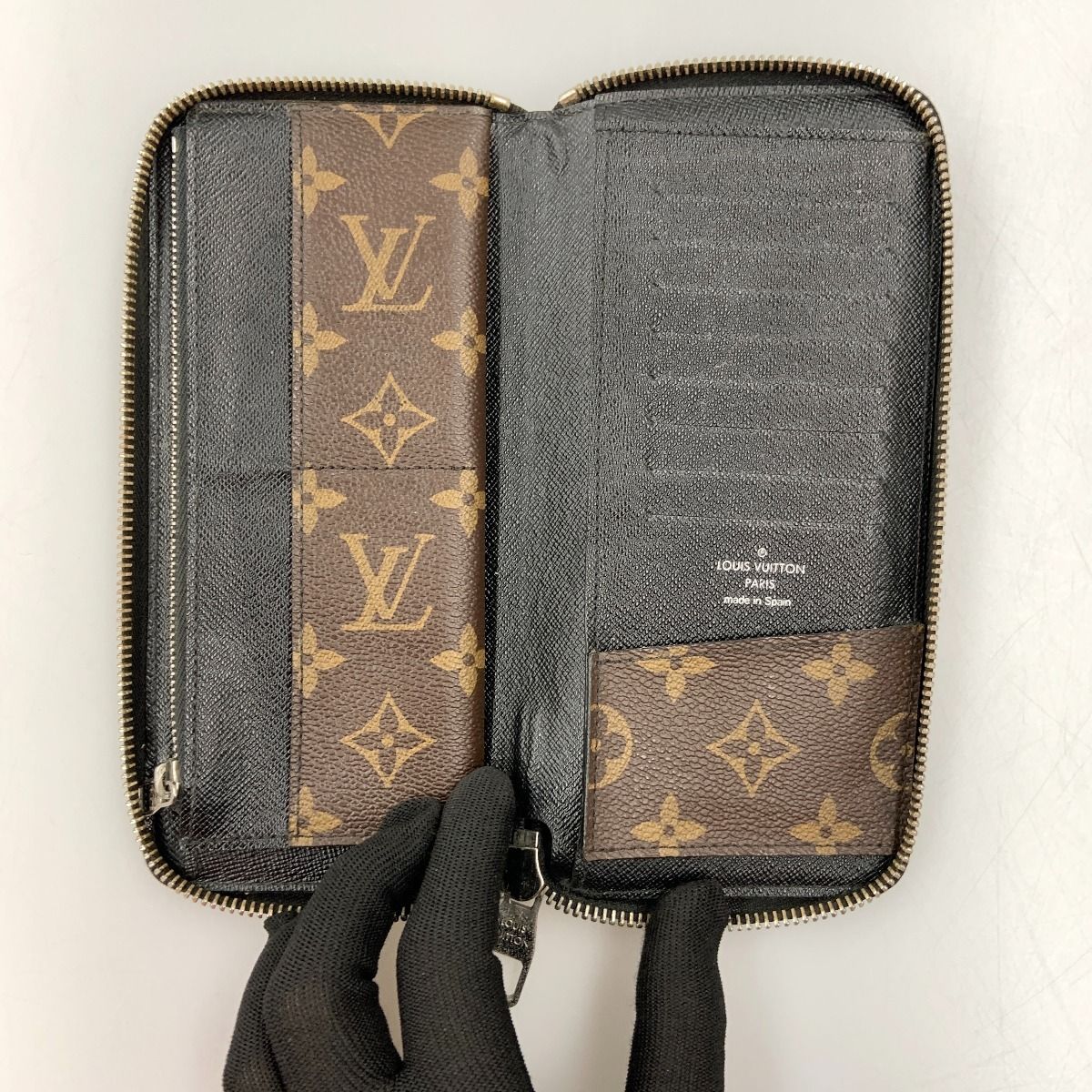 〇〇LOUIS VUITTON ルイヴィトン モノグラム マカサー ジッピーウォレット ヴェルティカル ラウンドファスナー長財布 M60109 ブラウン