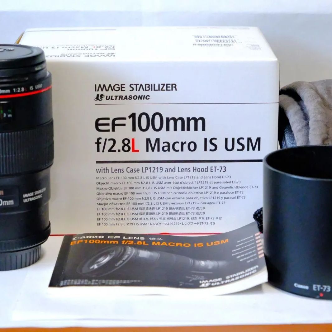 Canon EF100mm F2.8L Macro IS USM 程度 非常に良い 箱付き - カメラ 