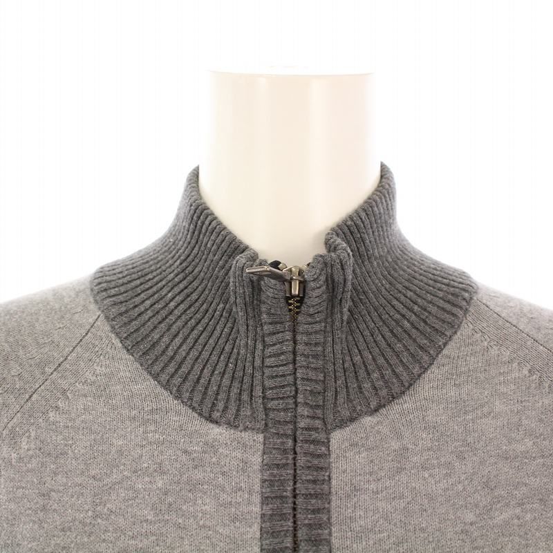 【売約済】BURBERRY BLACK LABEL バーバリー ニットジャケット 極美品/L】バーバリーブラックレーベル ニットジャケット ファー