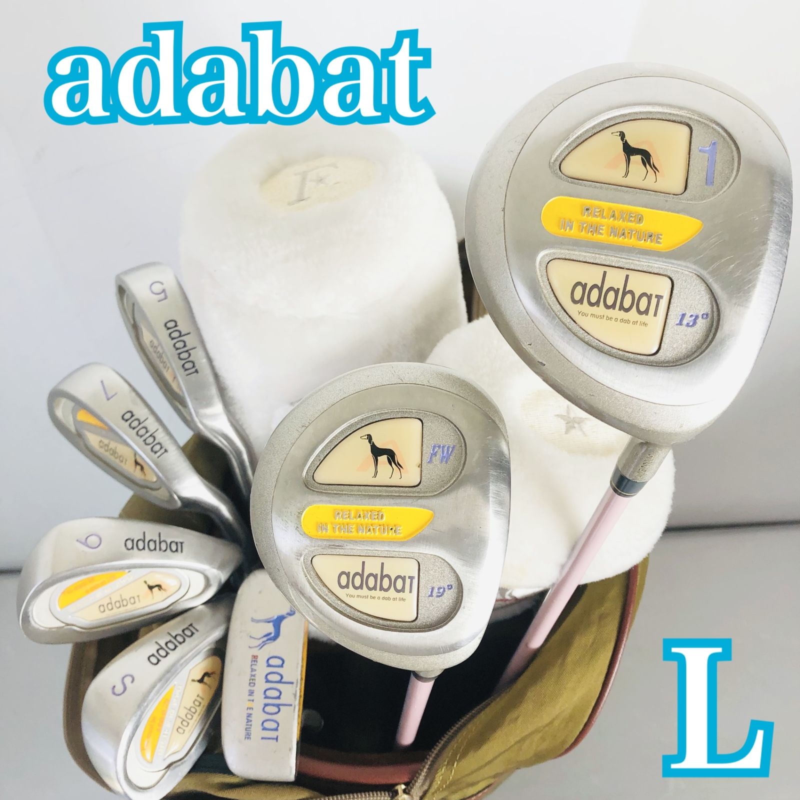 レディース adabat アダバット Maruman マルマン ゴルフ クラブ セット 初心者 入門 バッグ付き  右利き パター付 レディース adabat アダバット Maruman マルマン ゴルフ クラブ
