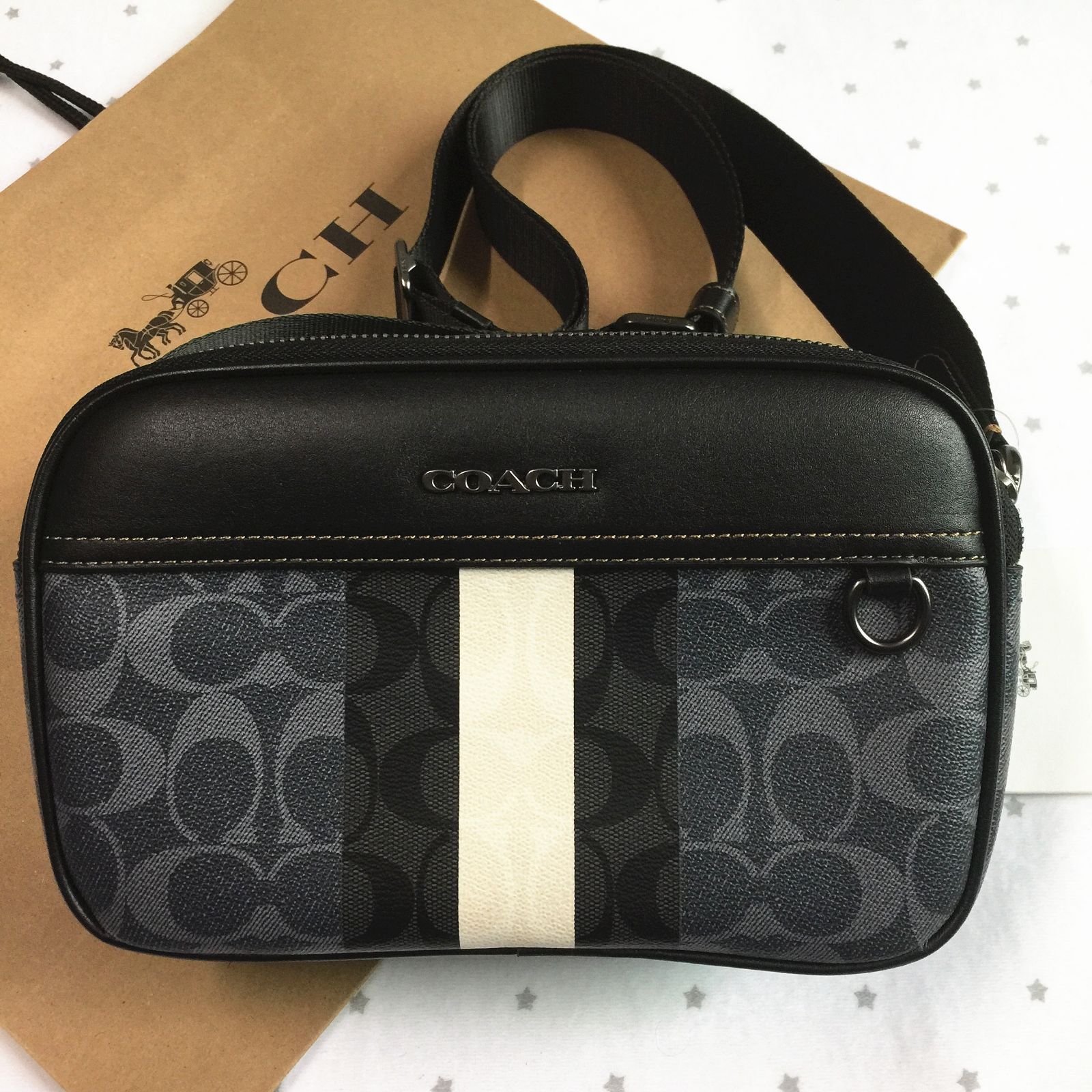 セール中】COACH コーチバッグ C9965 ミッドナイト ダブルジップ