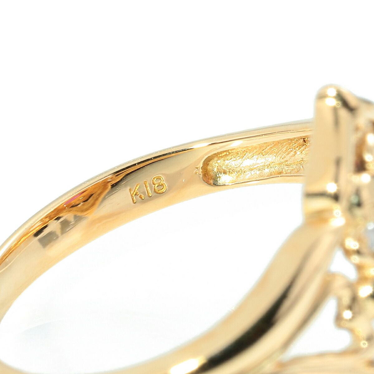 フラワーモチーフペンダントネックレスリング 指輪 ルビー 3.0mm 