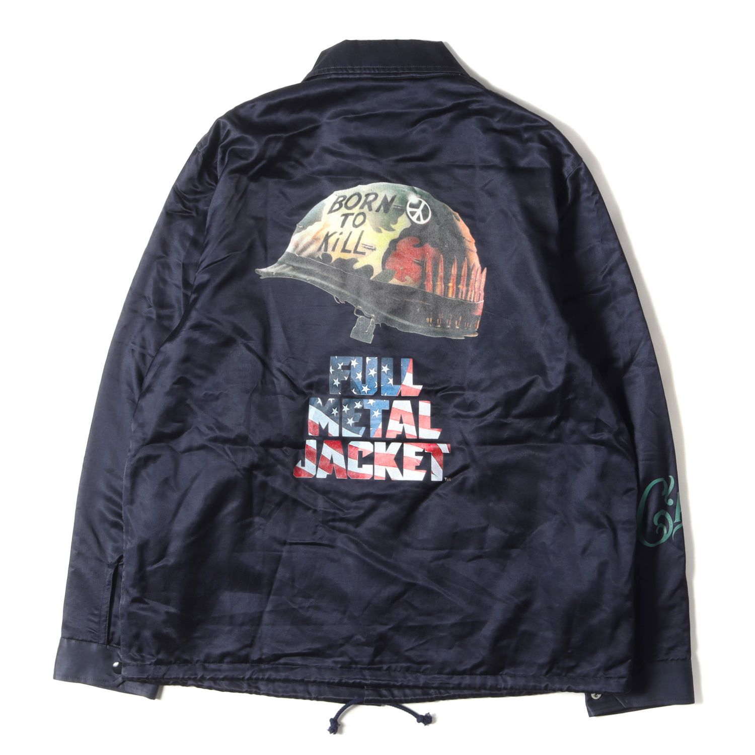 CALEE キャリー ジャケット サイズ:XL 20SS FULL METAL JACKET フルメタル・ジャケット サテン コーチ ジャケット  NYlON COACH JACKET ネイビー 紺 アウター ブルゾン コラボ ブランド - メルカリ