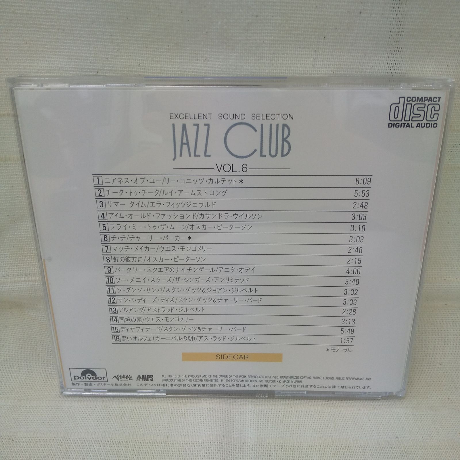 JAZZ CLUB VOL.6 SIDECAR レンタル落ち 中古 CD アルバム - メルカリ