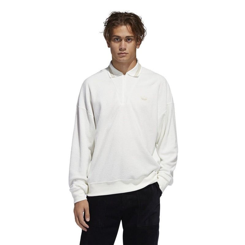 adidas｜アディダス Bouclette Polo Shirt パイル地 ロングスリーブ ポロシャツ 長袖