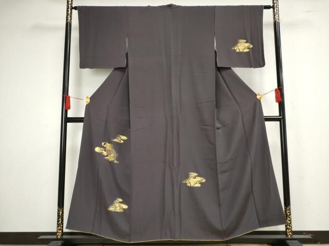 平和屋着物○訪問着 エ霞人物文 金彩 正絹 逸品 AAAZ4784ck