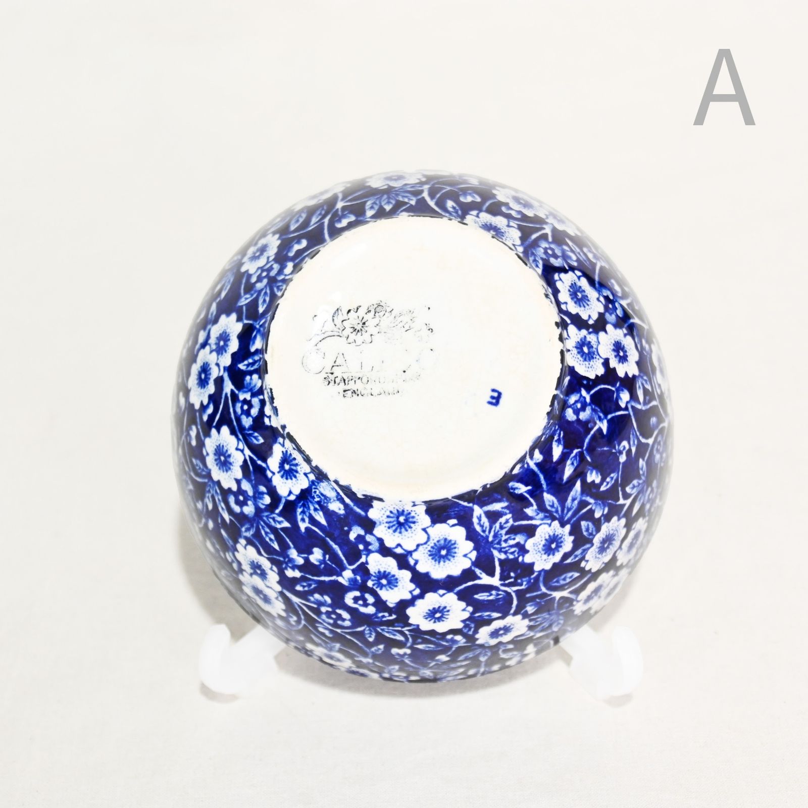 バーレイ　キャリコ　ブルー　キャット　ボウル＆プレート　各２枚 バーレイ キャリコ ブルー キャット ボウル＆プレート 各２枚