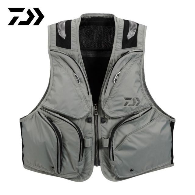 ダイワ DV-3025 ショートフィッシングベスト グレー 2XL | 釣具 釣り