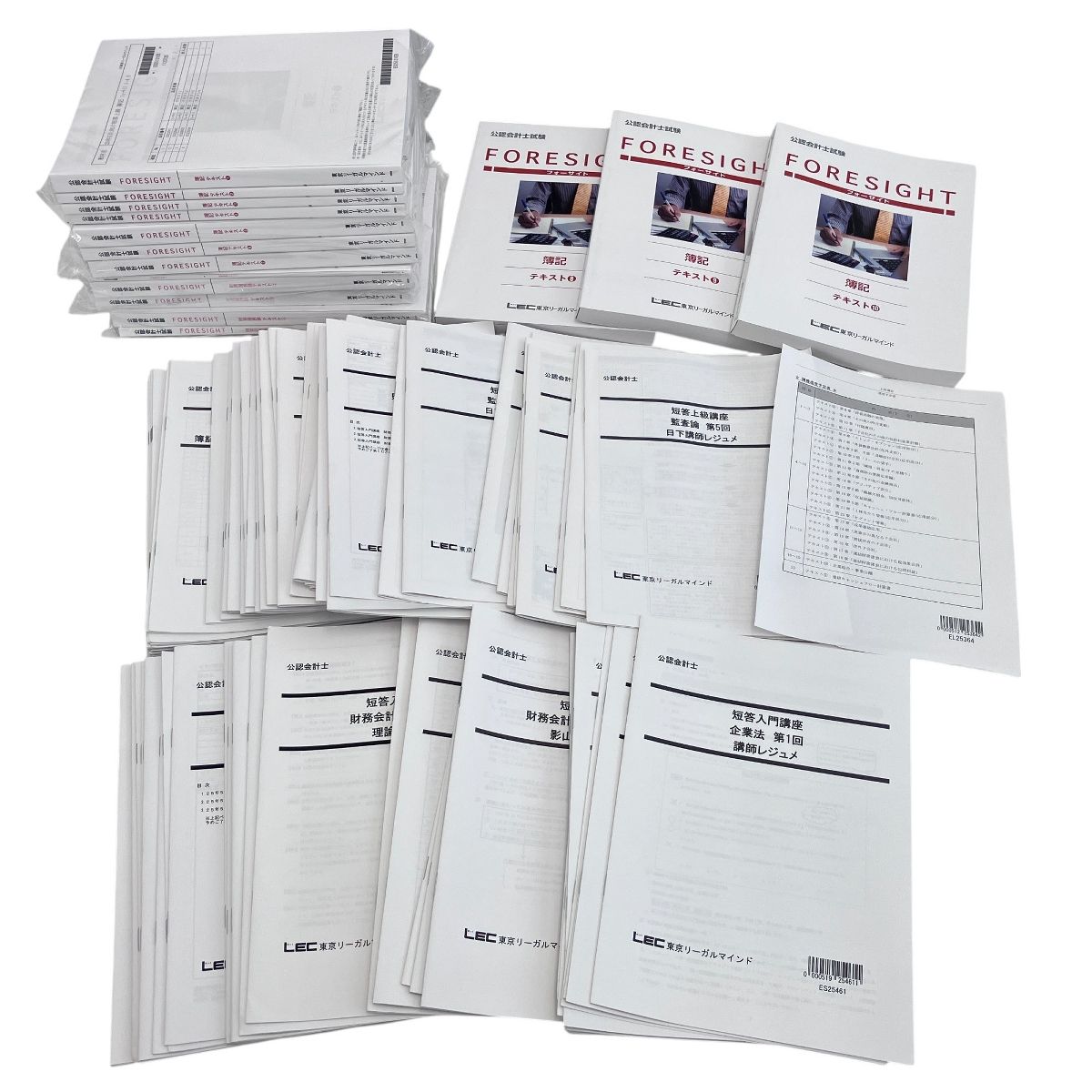 2025年目標 LEC 公認会計士試験 フォーサイト 簿記 テキスト1～10 LEC東京リーガルマインド 公認会計士試験 財務諸表論 フォーサイト