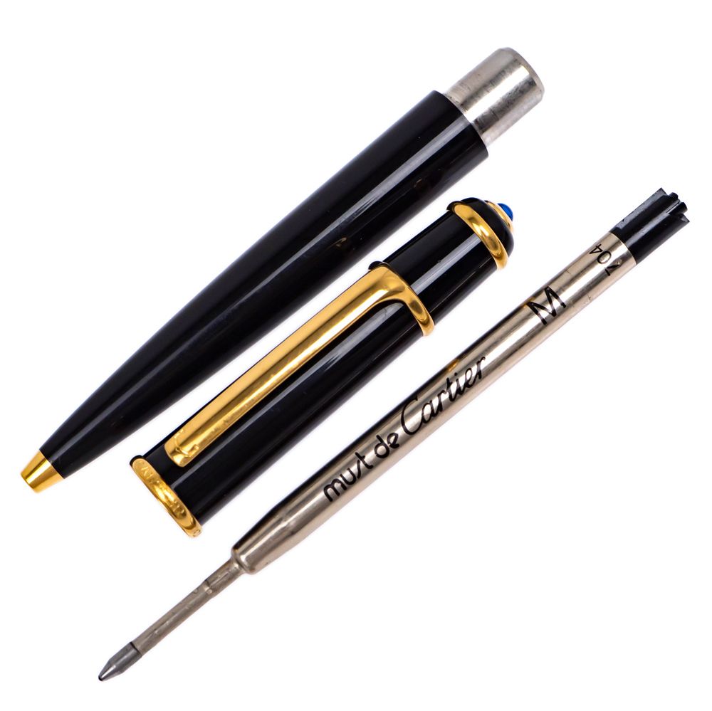 Cartier  ボールペン　ディアボロ　ブラック×ゴールド 名東】【CARTIER】ボールペン ディアボロ ドゥ カルティエ